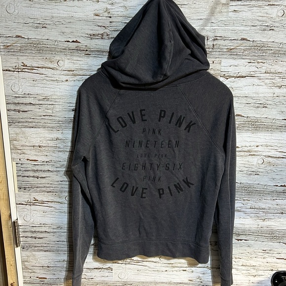 PINK Victorias Secret gray zip up hoodie size XS - Picture 6 of 7